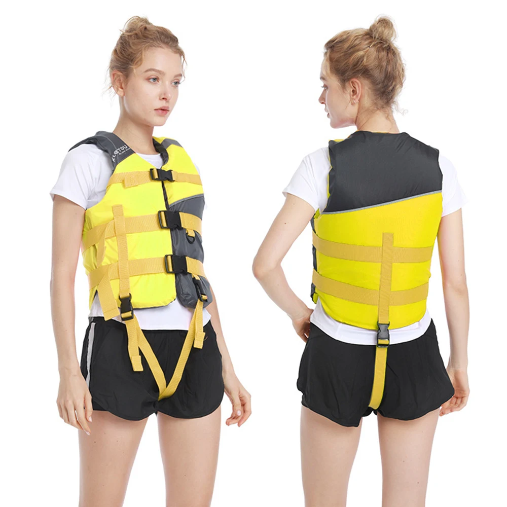 neoprene life jacket portable buoyancy vest water sports rafting surfing fishing kayak boating safety rescue life jacket New Portable Adult Life Jacket Oxford Cloth Buoyancy Vest Water Sports Kayak Fishing Swimming Surfing Rowing Safety Life Jacket