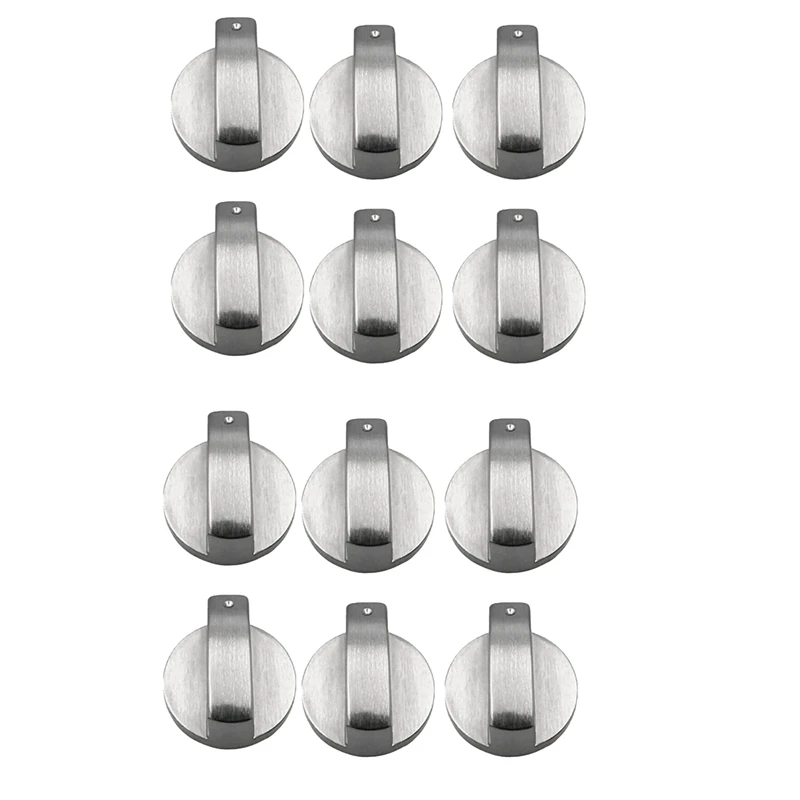 

12Pcs Cooker Knobs,6Mm Gas Stove Knobs Stove Replacement Metal Knobs Accessories For Kitchen Gas Oven Knobs