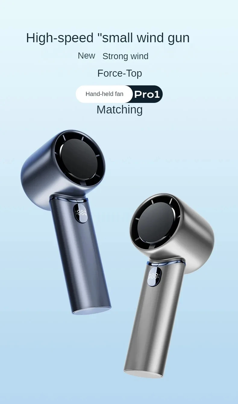 Description Picture 2 of itemElectric Fan Black Technology Display 8000mAh Battery Wireless Portable Air Circulator Fan Desktop Air Cooling Cooler Quiet Fan