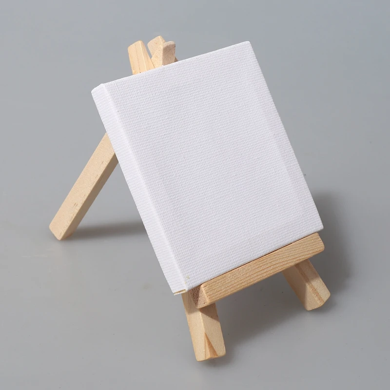 3 inch x3 inch Mini Canvas & 5 Mini Easel Set Painting Craft Drawing 12 Canvases & 12 Mini Easel sketch easel,wooden easel,wood table easel