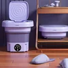 8L Portable Small Foldable Washing Machine with Spin Dryer For Socks Underwear Panties Washer Household Mini Washing Machine 4