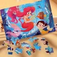 30 Piece Montessori 3d Puzzle Cartoon Animal Vehicle Jigsaw Wood Puzzle Game Early Learning Educational Toys Gifts For Children 2