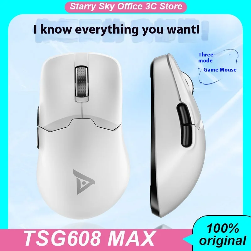 

Мышь TAIOU TSG608Max PAW3395, 3 режима, беспроводная, Bluetooth, 2,4 ГГц