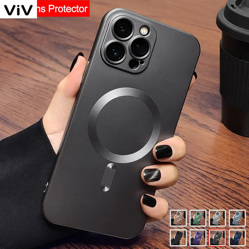 

Матовый роскошный Магнитный жидкий силиконовый чехол для iPhone 14 13 12 11 Pro Max 14 Plus, чехол для телефона с беспроводной зарядкой Magsafe