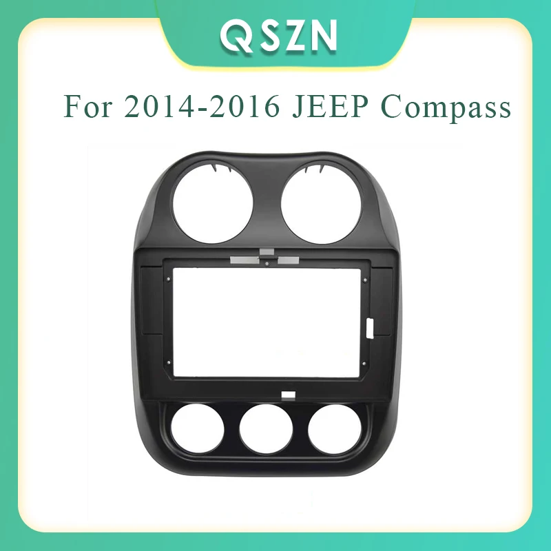 

2DIN Car Radio Fascia Frame For 2014-2016 JEEP Compass Dash Fitting Panel Kit 10.1 inch Host Unit