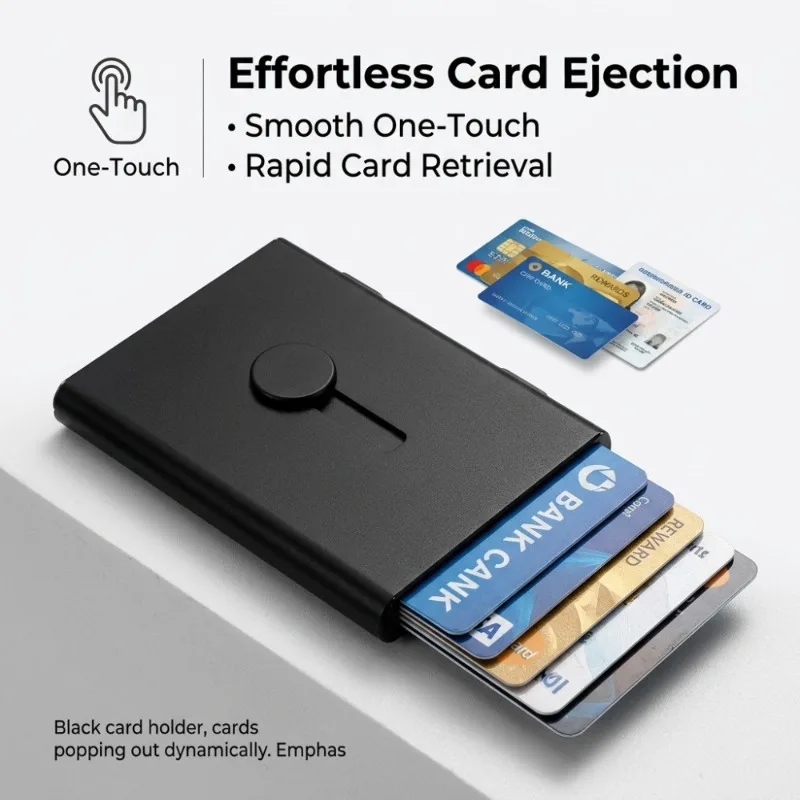 Sleek Slide-Out Business Card & Credit Card Holder