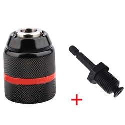Versatile Keyless Metal Drill Chuck with Quick Grip Adapter (Chuck and Hex Shank)