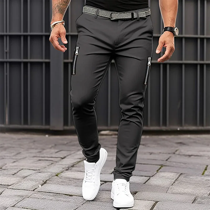 

Mens Y2K Streetwear Jogging Pencil 100%Cotton Pants Men Business Casual Trousers Vintage Black Straight Long Pant Pantalon Homme
