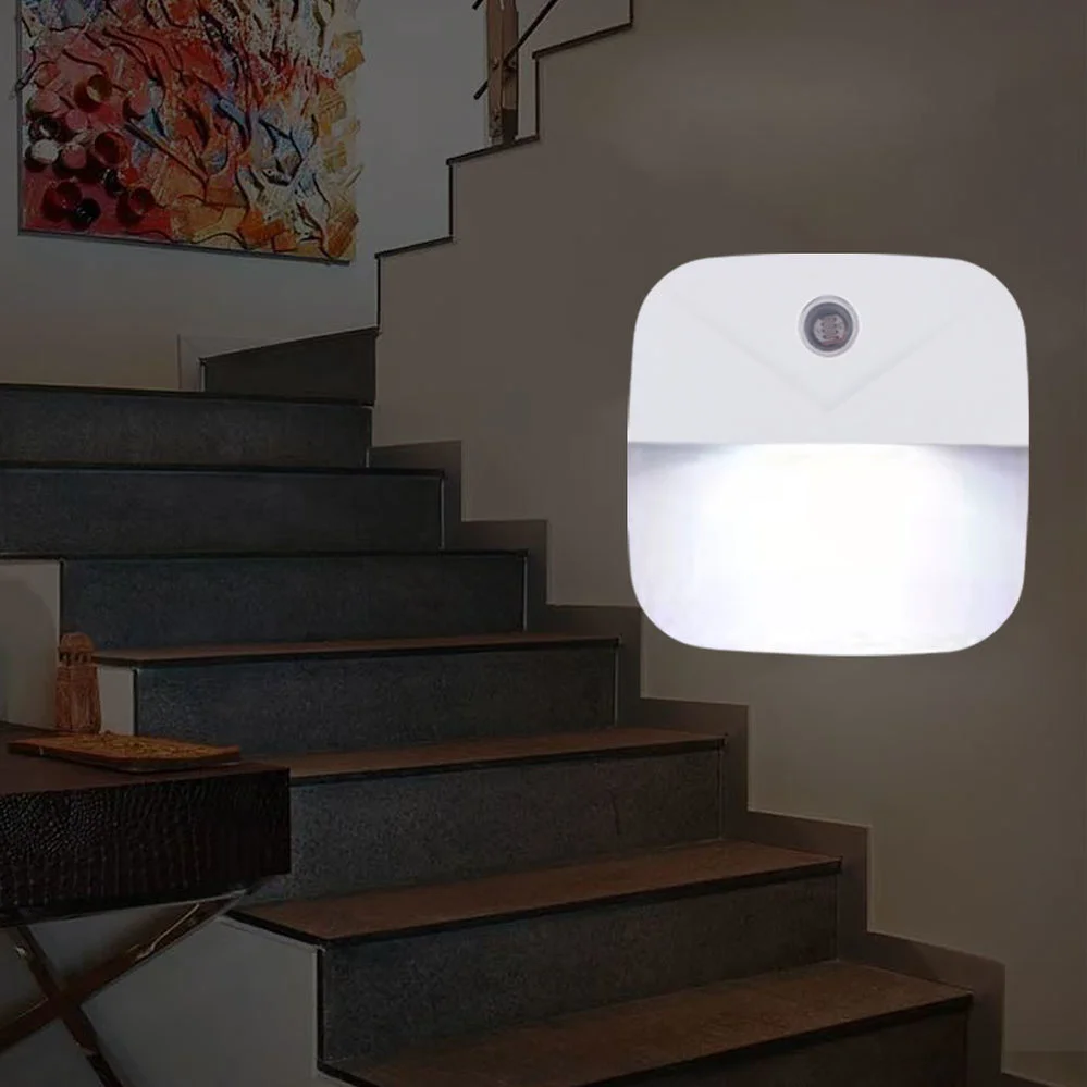 LED Night Light Wireless Light control Sensor EU Plug Dusk-to-Dawn Night Lights For Baby Kids Bedside Bedroom Corridor Lamp