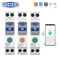 TUYA smartlife 63A TOMZN 1P+N WIFI Smart Switch Energy Meter Kwh Metering Monitoring Circuit Breaker Timer Relay MCB