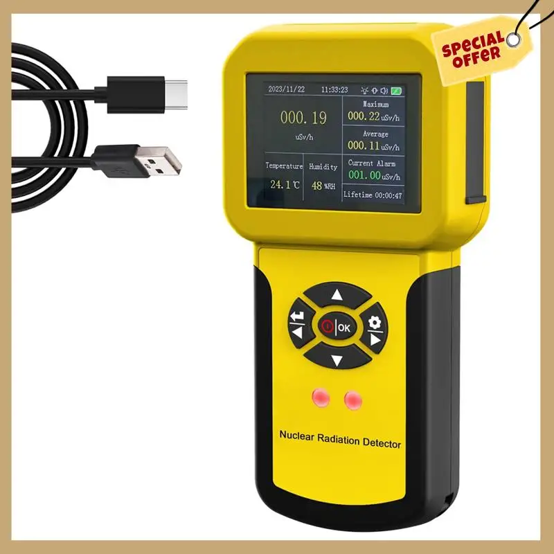 Professional Nuclear Radiation Detector Geiger Counter Radiation Detector With Alarm Set, HP-886A