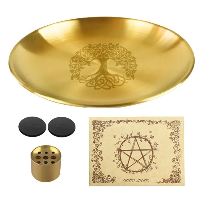 

Incense Stand With Ash Catcher Incense Burner Stick Holder Plate Meditation Lotus Censer Nasturtium Incense Burner Home Decor