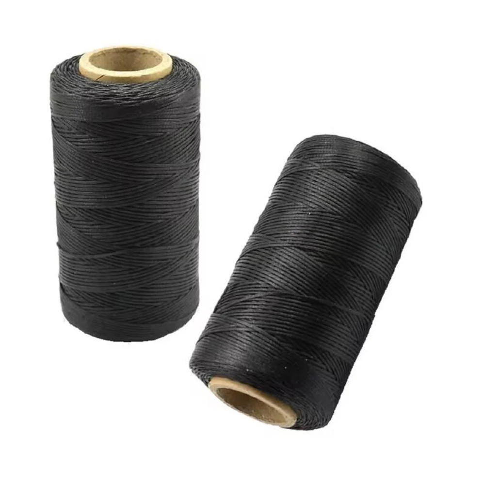 260 Meters Leather Flat Waxed Thread Polyester Sewing Threads Leather Craft Hand Stitching Line DIY Bracelet Repair Work Cords