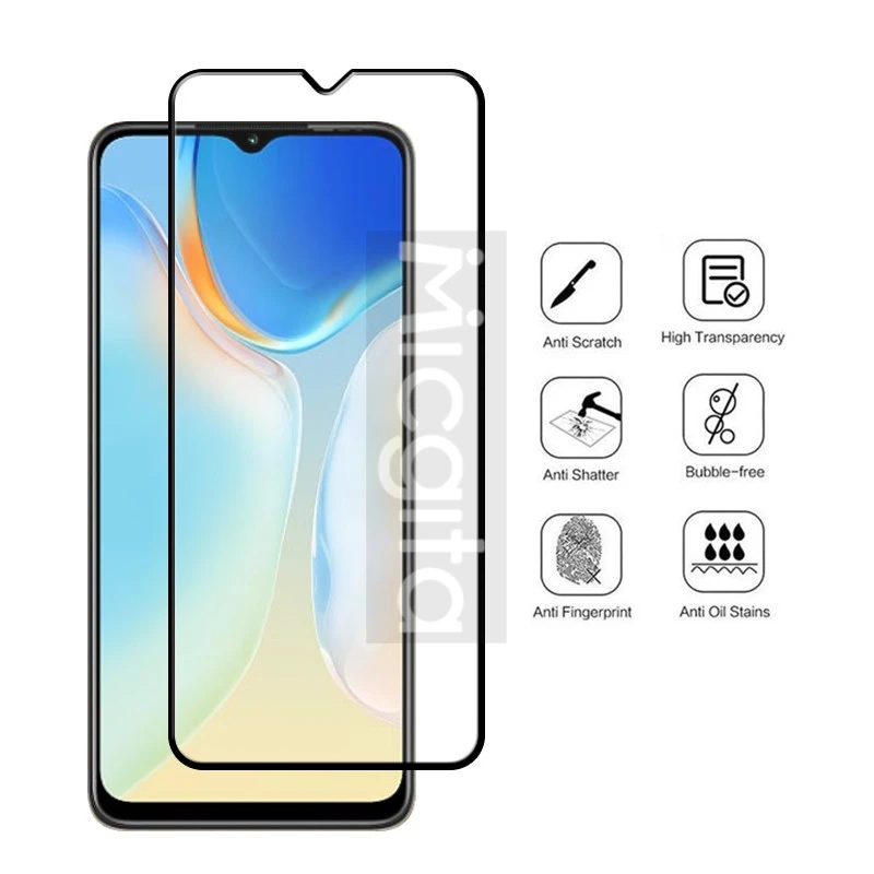 Premium Full Glue Screen Protector with Anti-Scratch Glass & Soft Fiber Lens Film