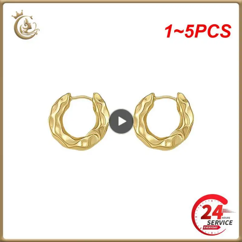 

1~5PCS Metal Circle Earrings for Women Personalized Design Minimalism Earrings Fashion Light Luxury Girl Party Wedding Jewelry