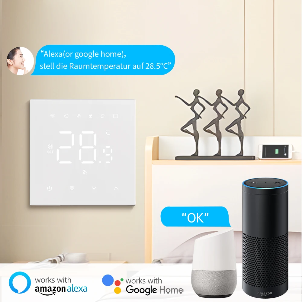 Alexa Termostato Google Home Barato Hub Zigbee Termostato