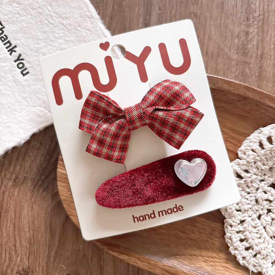 2026 neue Jahr Nette Rote Schleife Haarnadeln Kinder Mädchen Kid Haar Clips Pin Barrettes Zubehör Haarspange Kopfbedeckung Kopfschmuck Ornament – Detail 14