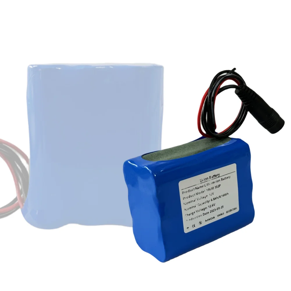 18650 3S2P 12V 6800mAh Rechargeable Lithium-ion Battery Pack 12.6V Charging Battery + charger