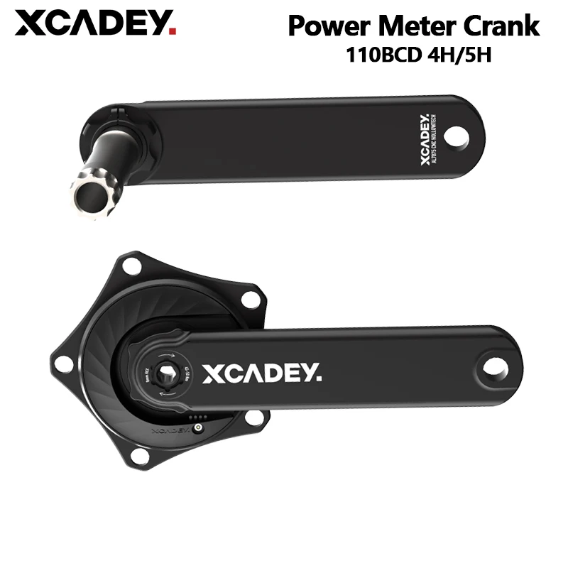 Pédalier XCADEY 155mm 110BCD 4S Road Noir - Compteur De Puissance Pour Vélo De Course
