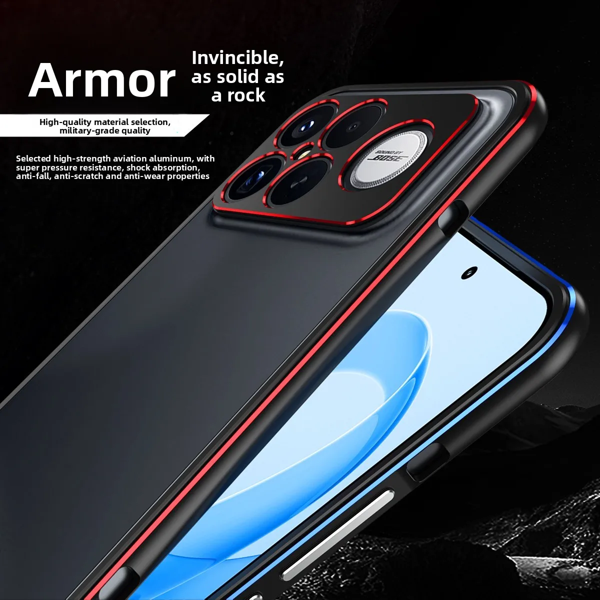Lightweight Aluminum Alloy Shockproof Case with Heat Dissipation and Drop Protection