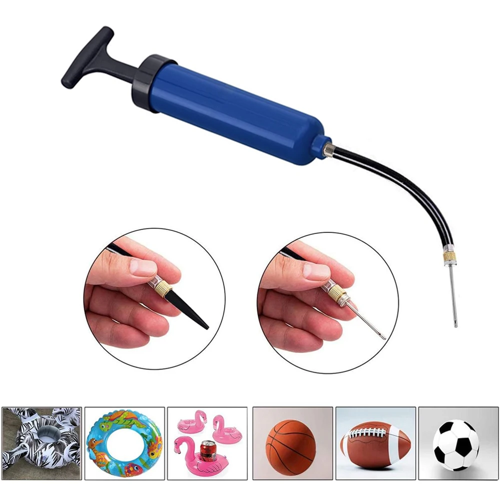 Inflation Toys Pump 8-inch Portable Ball Pump Set Samll Size Hand Air Accessories Basketball Football Inflator