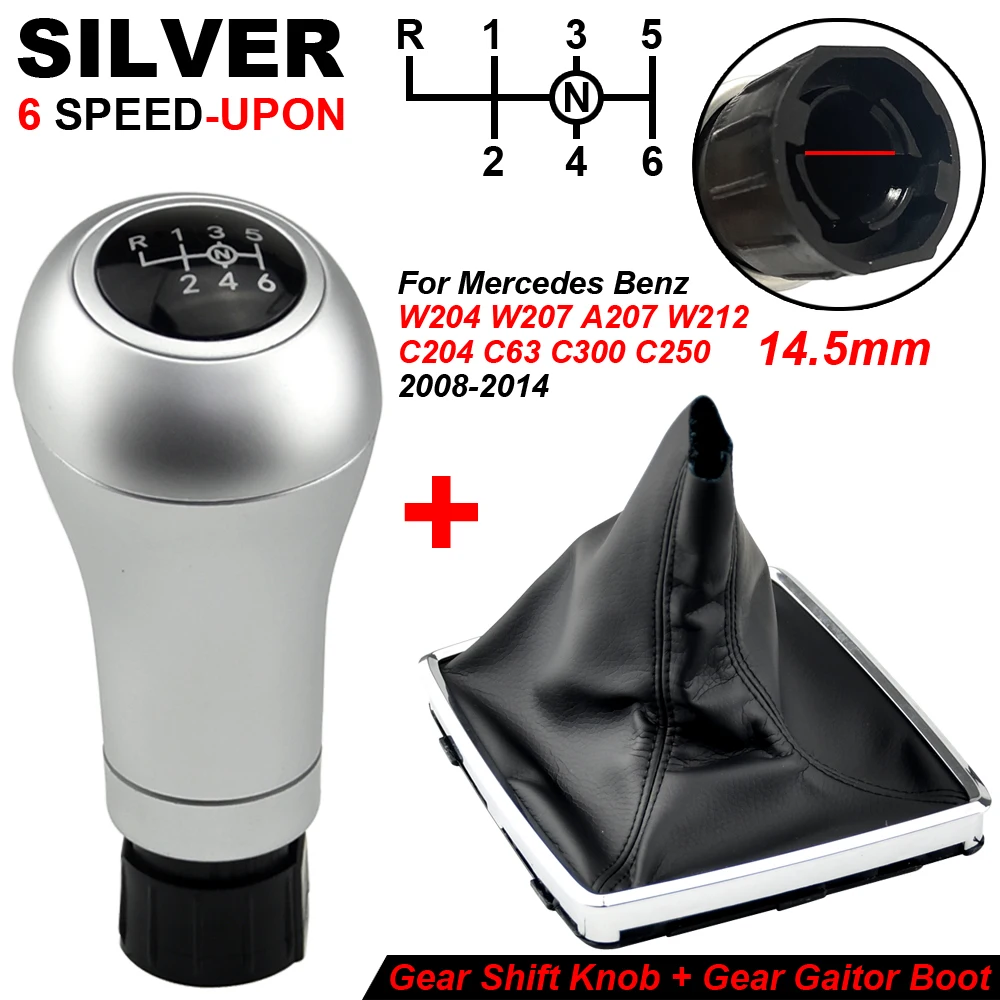 

Car Styling 6 Speed Car Gear Stick Shift Knob For Mercedes Benz W203 S203 CL203 W209 W204 C204 C63 C300 C250 W207 A207 W212