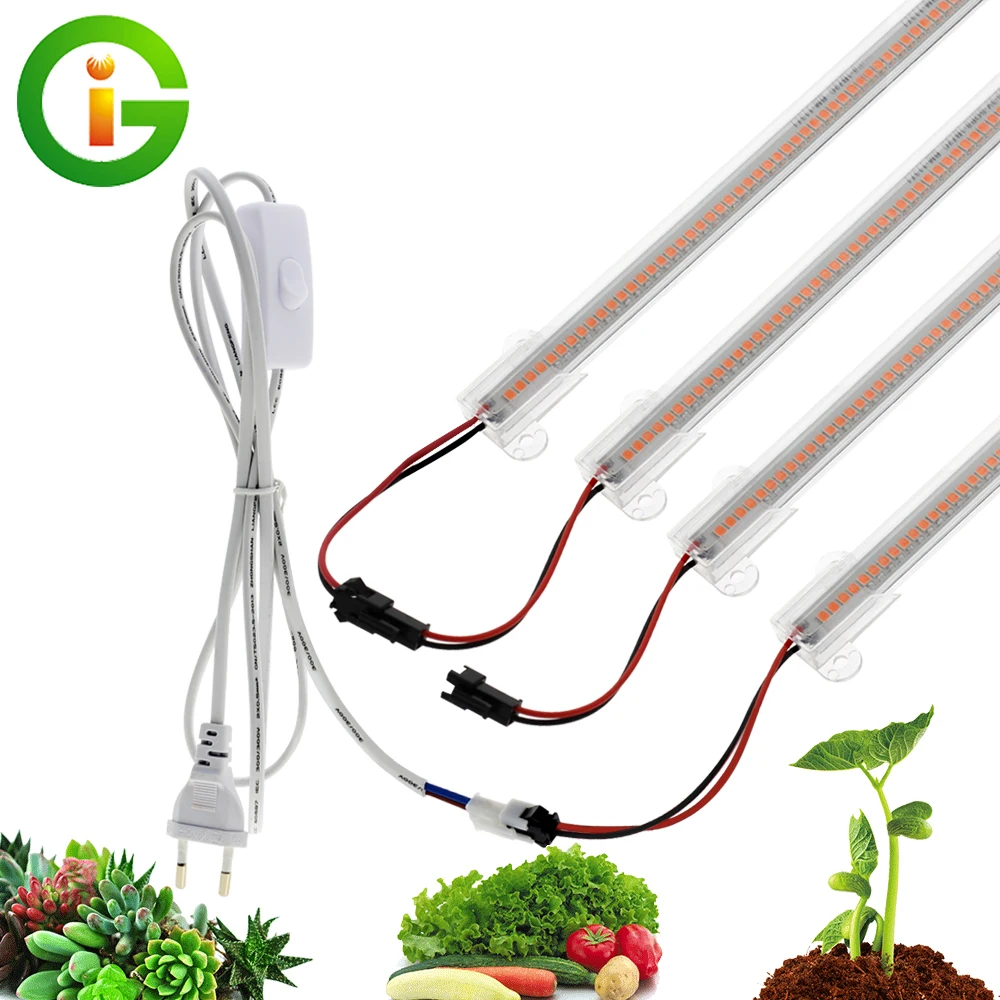 LED Grow Light Grow Light 220V Full Spectrum LED Bar Lamp For Plants High Luminous Efficiency 8W 50/30cm For Grow Tent Greenhouses Flowers