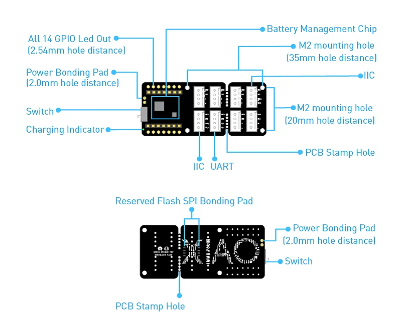 Grove-Basis für XIAO – mit integriertem Batteriemanagement-Chip – Detail 5