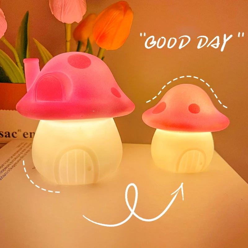 Cute Lamps Bedside Table Korean Bedroom Decor Heart Shape Night Light Newborn Girls Room Decoration Ins Lamp for Kids Room led night light,night light,led night lamp