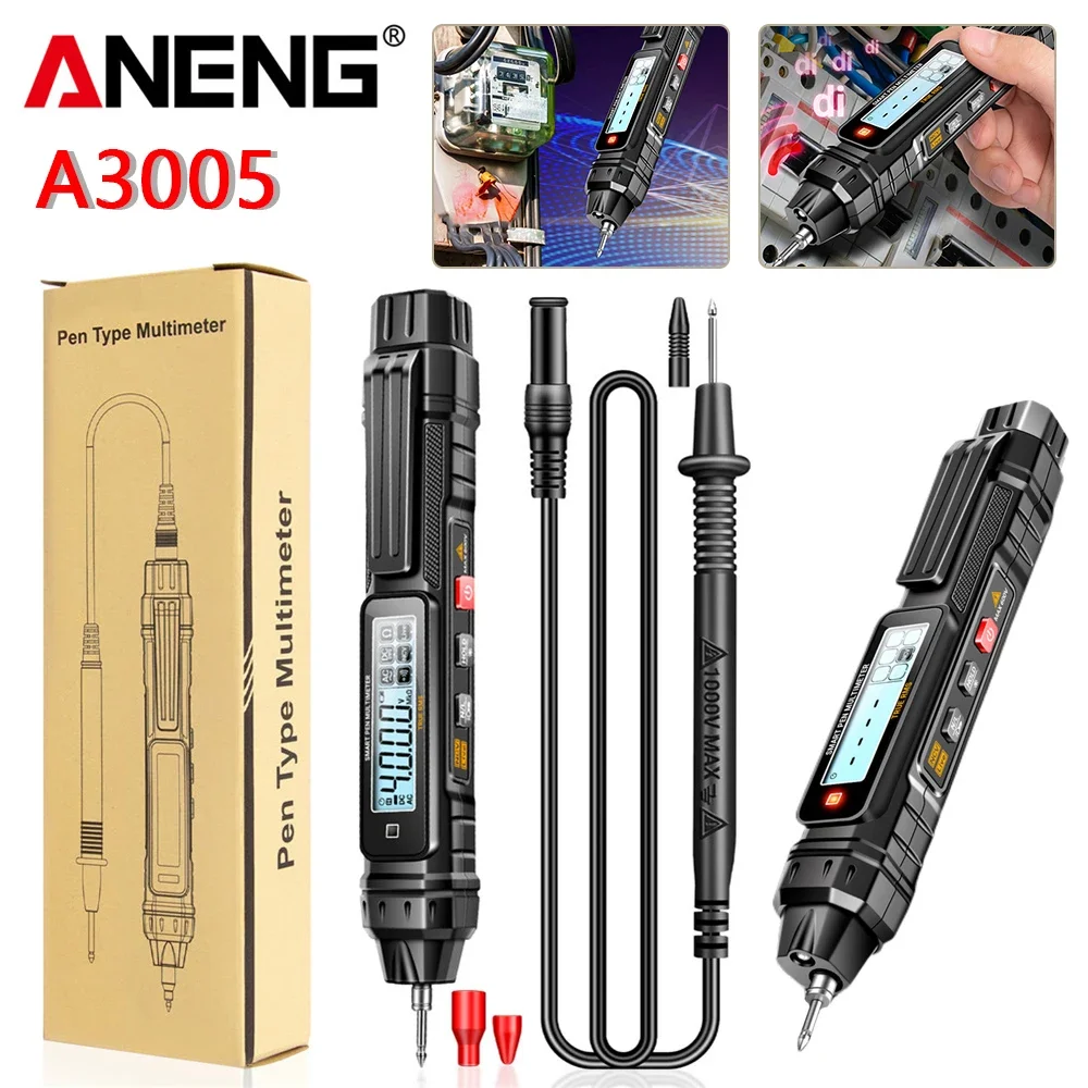ANENG 디지털 멀티미터 펜 유형 4000 카운트, 전문 계량기 비접촉 자동 A..