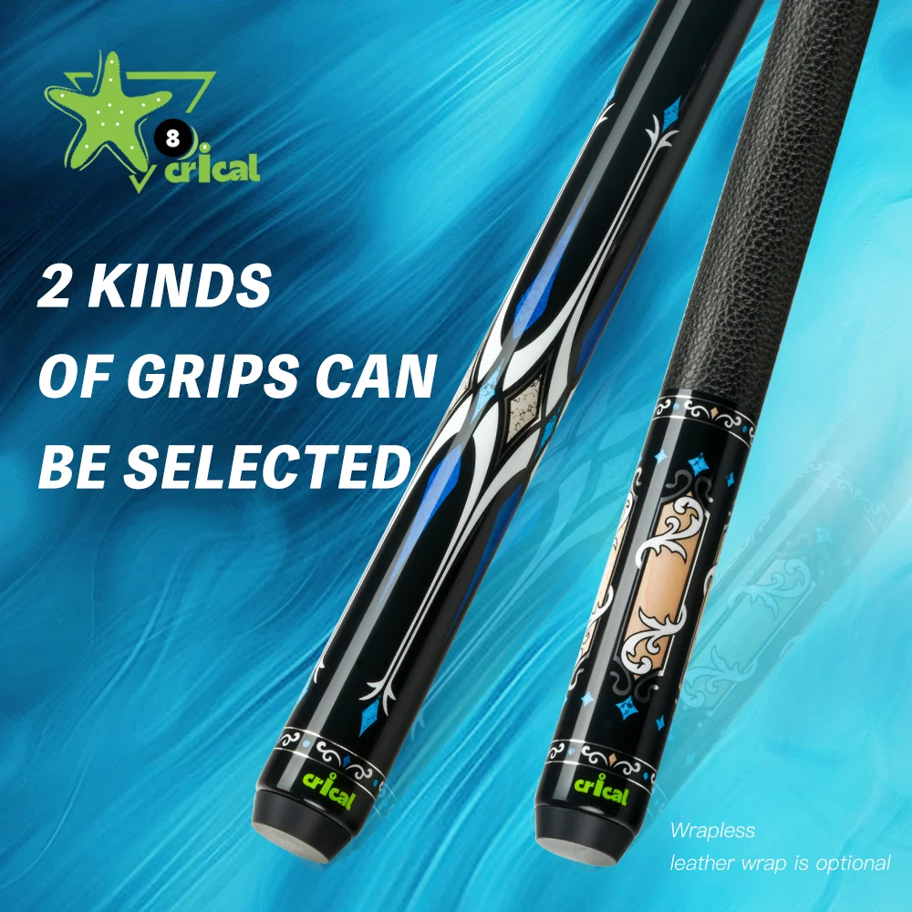 

CRICAL Carbon Fiber Pool Cue Billiards 11.5/12.5mm Tip Stick Uniloc 3/8*8 Radial Pin Joint Technology Professional Billiard Cue