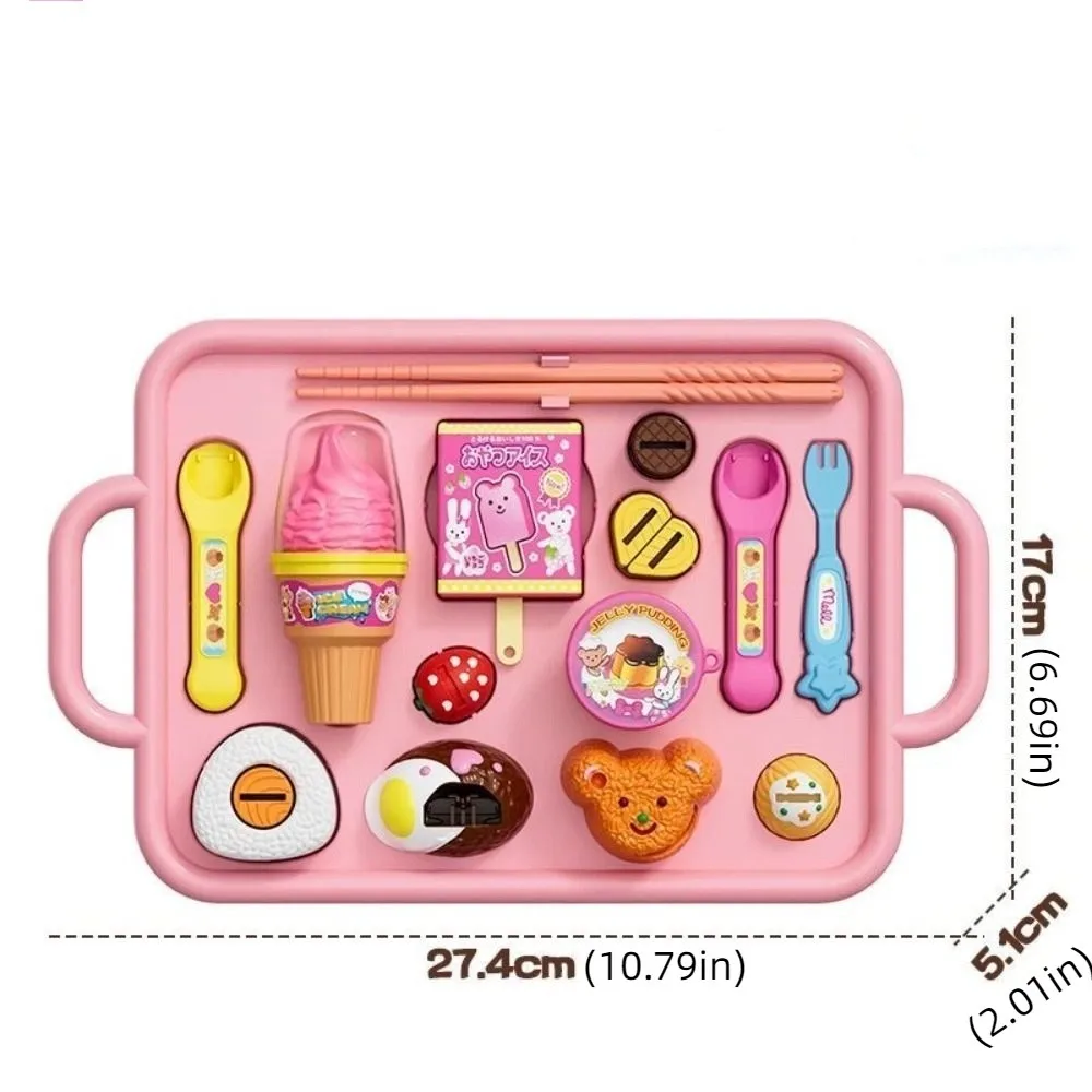 Little BearShape Pudding Feeding Set Pretend Play Early Education Lunch Box Pudding Kawaii Role Play Play House Toys