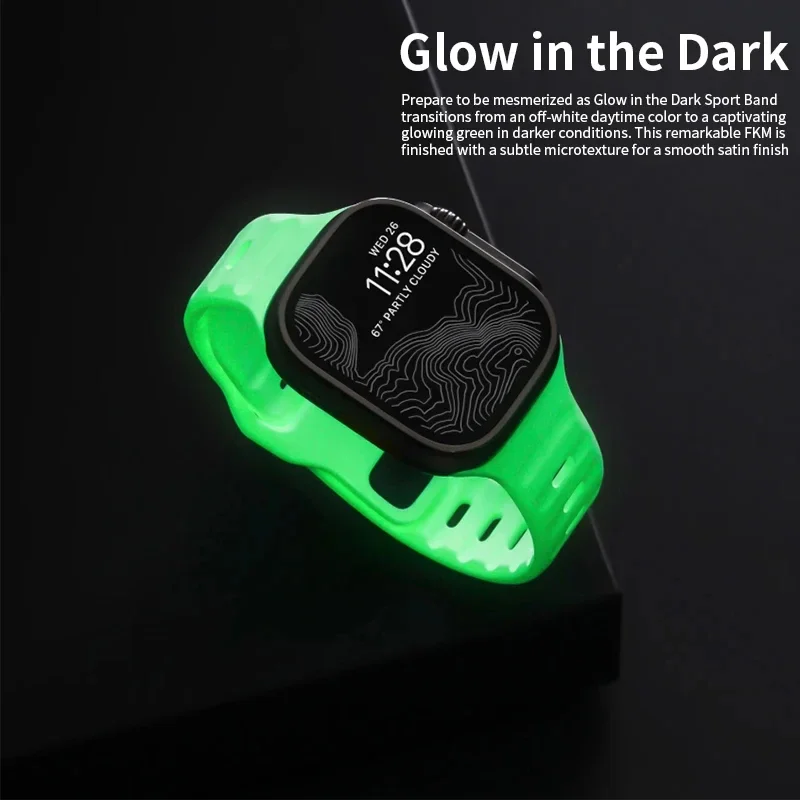รูปสินค้า สร้อยข้อมือซิลิโคน Luminous GLOW สำหรับ Apple Watch หลายขนาด
