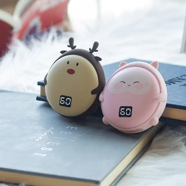 Hordozható Kézmelegítő Villamosenergia -Bank 6000Mah Usb Újratölthető Mini Power Bank Digitális Kijelzővel Téli Intelligens Fűtés