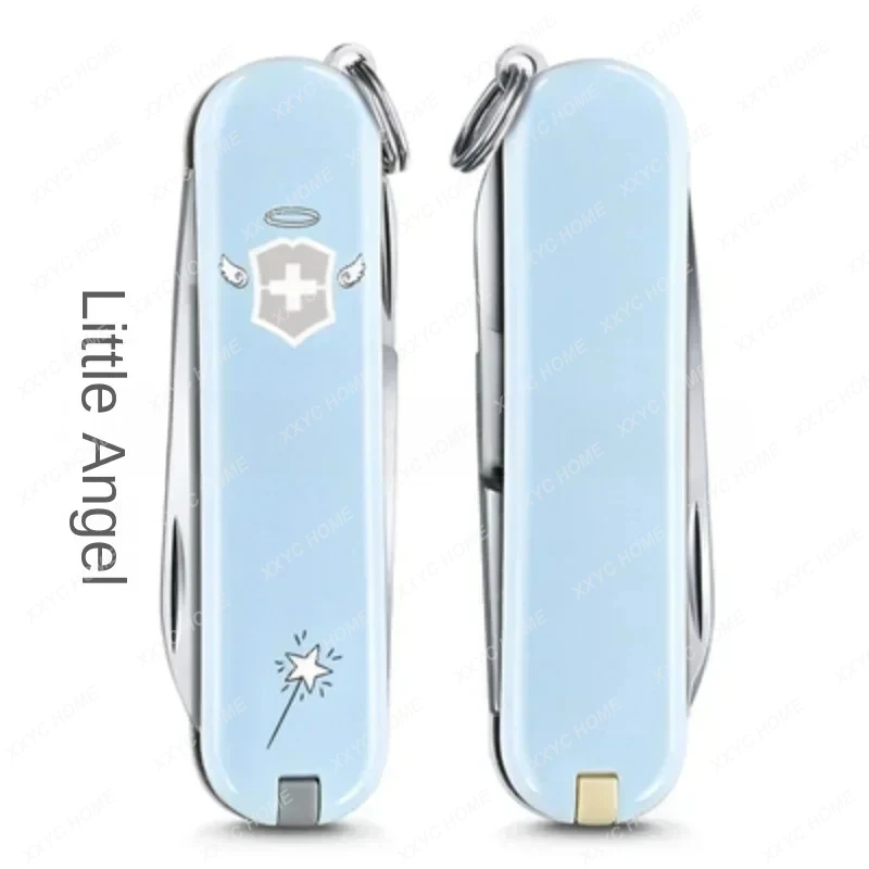 

Swiss Army Knife Mini Model Fashionable Angel Demon Colorful Adorable Multifunctional Folding Knife Birthday Gift
