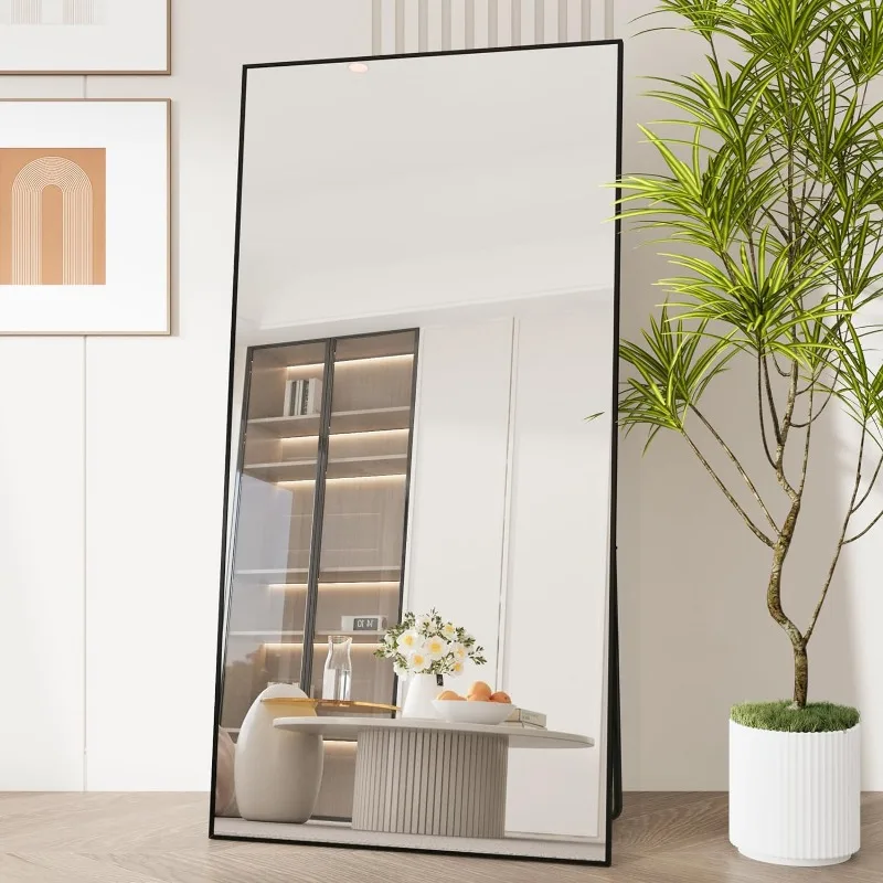 

Full Length Mirror 71"x32", Standing Hanging or Leaning Against Floor Tempered Mirrors, Wall-Mounted Full Body Dressing Mirror