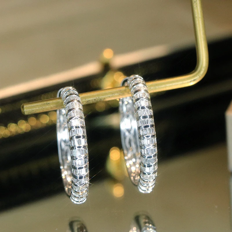 Sdc4c3fe719ab4b8eb73ed31aca67fa98b Aazuo Luxury Jewelry Real 18K White Gold Natrual Diamonds 1.70ct Big Round Hook Earrings Gifted For Women Wedding Party Au750
