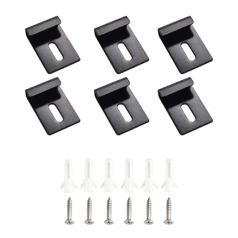 Description Picture 6 of itemConvenient Mounting Solution Square Glass Clamps Glass Clamps Simple Install Hardware Set for Bathroom & Office Glass