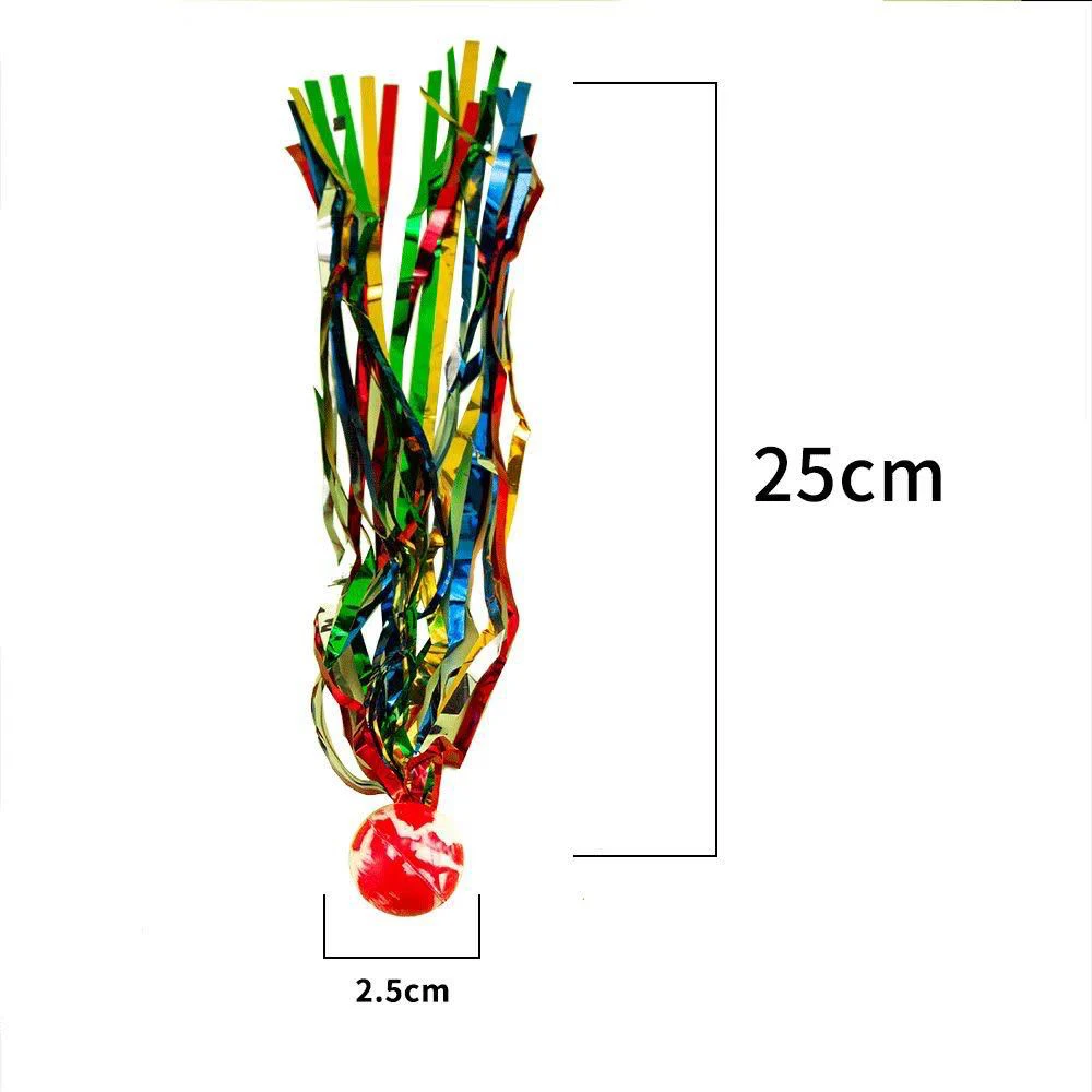 10Pcs 25mm Bouncy Balls with Colorful Streamers Outdoor Toys for Kids Birthday Party Favors Christmas Thanksgiving Pinata Gifts party toys toy gift filler bouncing balls toy