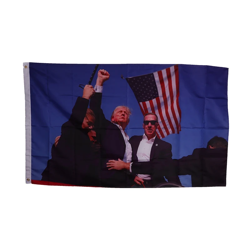 New Trump Flags Trump Fight Outdoor Flags 3x5 Feet President Flag Flag For Outdoor Yard Roofs Garden