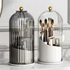360° Rotating Makeup Brush Holder With Lid Luxury Cosmetic Organizer Lipstick Eyebrow Pencil Holder Eye Shadow Storage Box 1