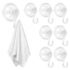 4-12Pcs Suction Cup Hook Transparent Heavy Duty Vacuum Strong Suction Cup Holder Glass Window Kitchen Bathroom Wall Towel Hook 1