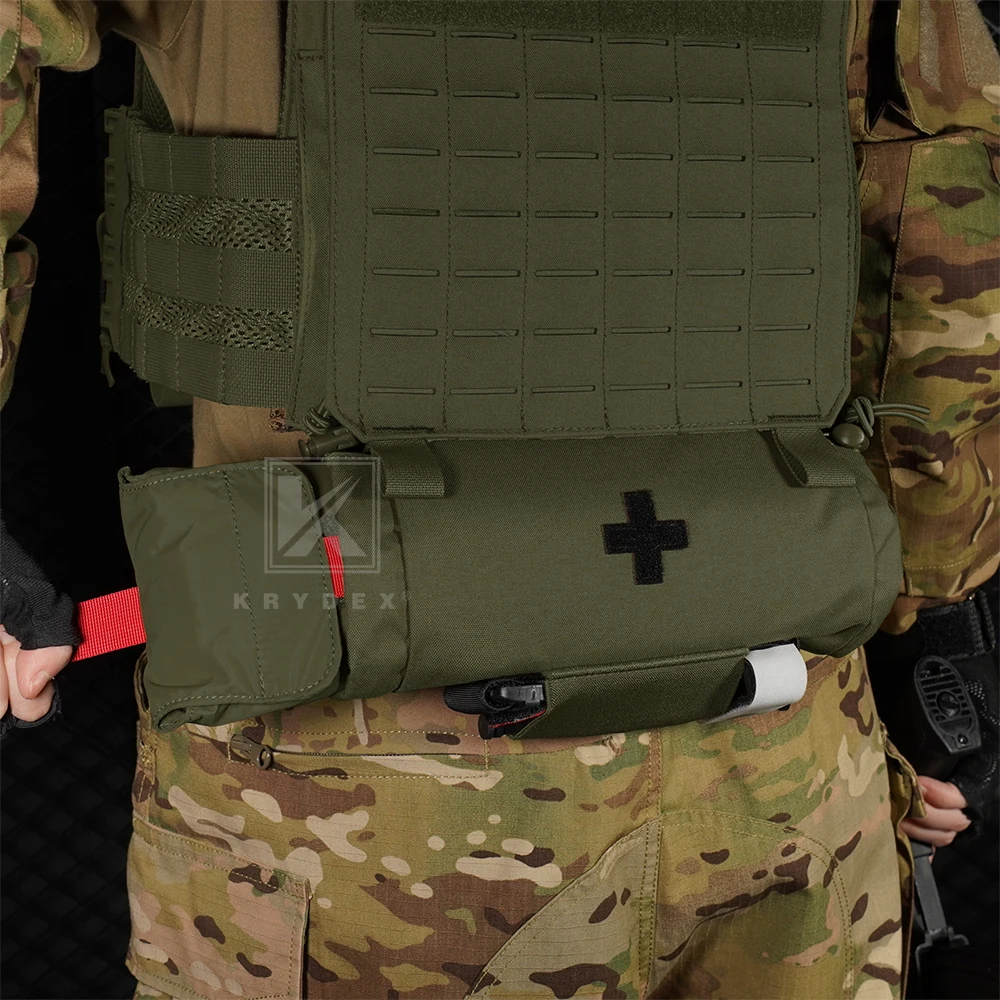 KRYDEX Tactical Trauma Pouch Roll Up IFAK First Aid Kit EDC Medical Rapid Belt Bag Airsoft Hunting Vest Plate Carrier Gear 3