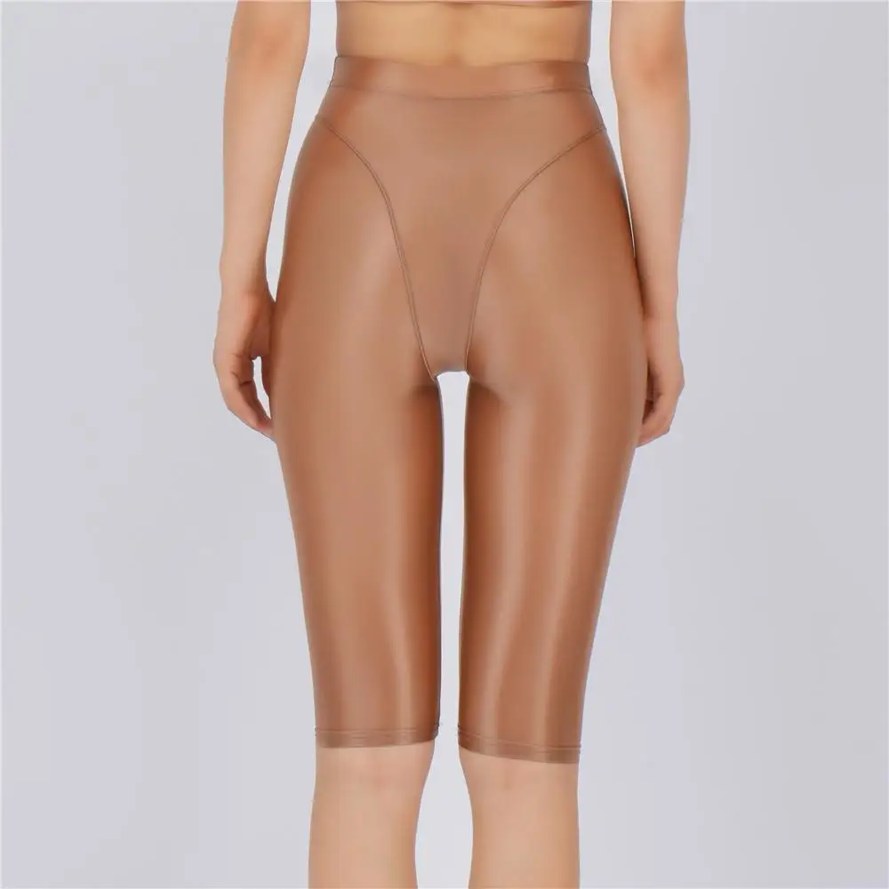 Sexy Women Thin Sheer See Through High Waist Shorts Pants Candy Color Elastic Shaper Hot Short Soft Casual Yoga Short Pant