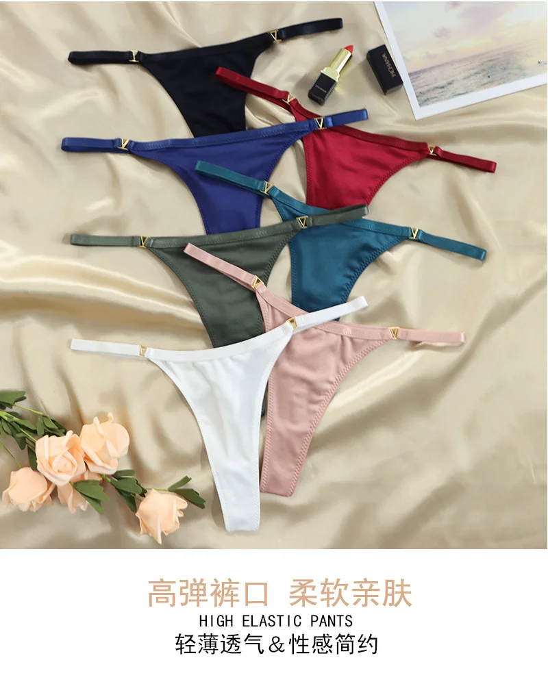 Women's Underwear Thong Women's Sexy Charm Lace Splice G String Pants  Floral Decoration Solid Color Comfortable Pants High Waisted Underwear for  Women