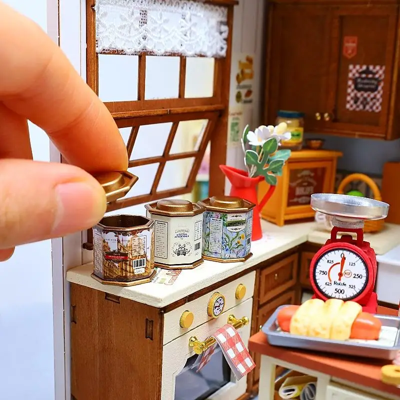 1Pcs Doll House Furniture Accessories 1:12 Doll House Coffee Can Tea Can Model Simulation Item Ornament Miniature Toys