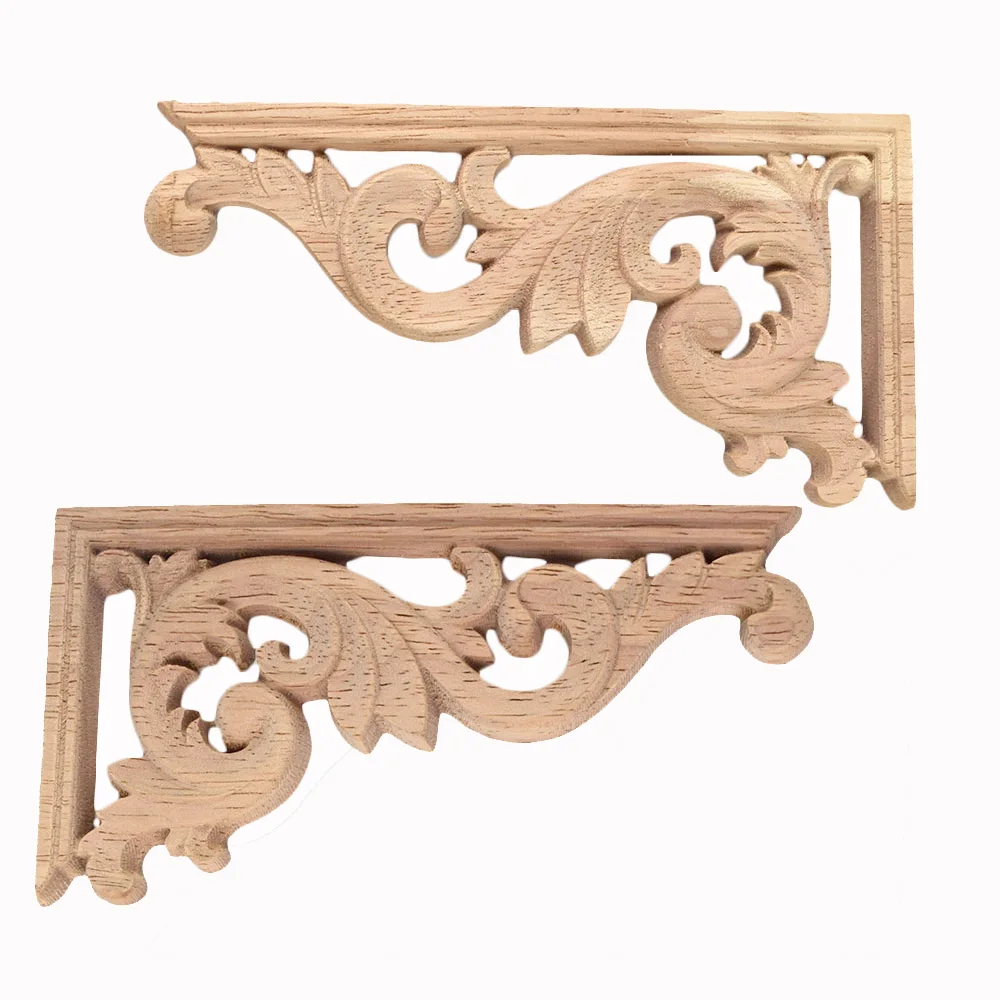 

4 шт., деревянные аппликации для мебели, 10/13/19 см