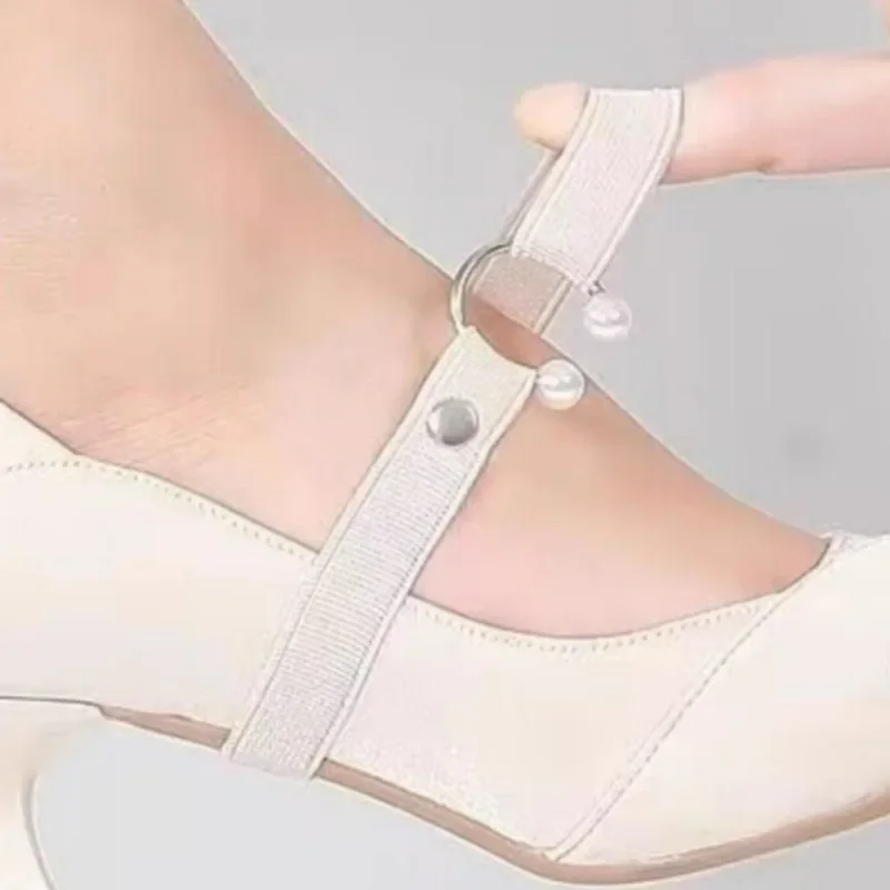 Shoe Accessories Adjustable High Heels Shoelaces Buckle Slippers Antiskid Fixed Belt Women Sandal Fixed Shoelace High Elasticity Shoes Straps