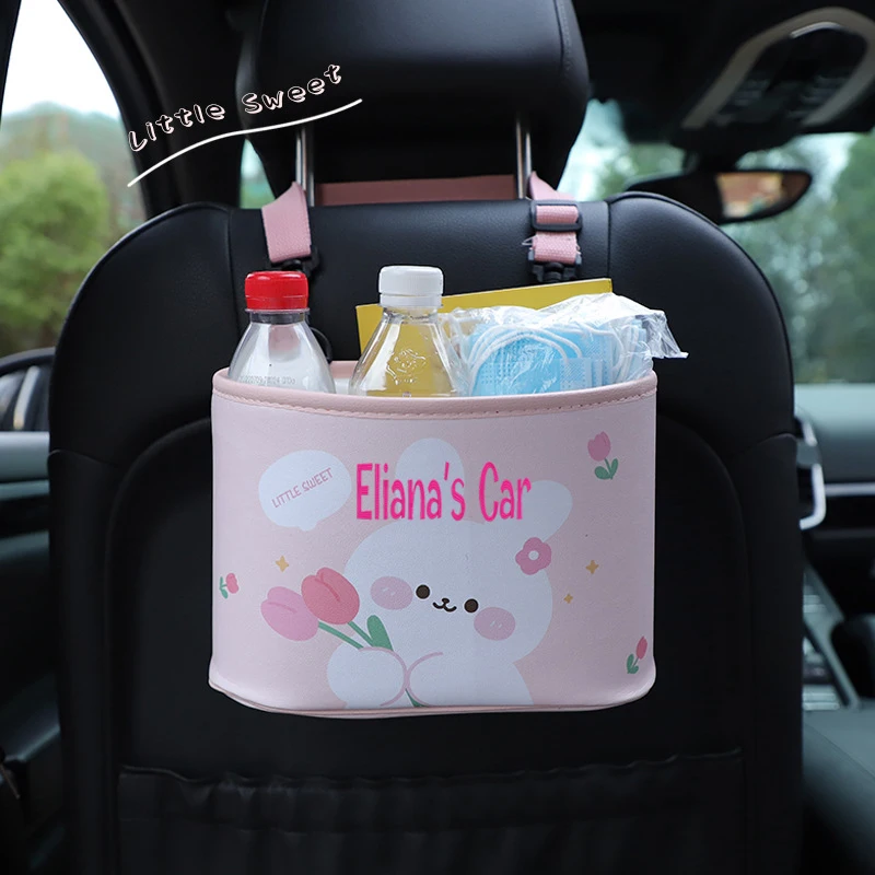 

Custom Cartoon Seat Back Bag, Car Storage Bag, Seat Net Pocket, Car Bucket Bags, Multifunctional Car Storage, New Car Interior