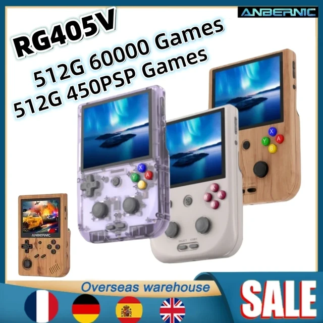 RG405V RG351V ANBERNIC PSP PS2 Games Retro Handheld Game Player 4'' IPS  Touch Screen WIFI Android 12 Unisoc Tiger T618 Boy Gift